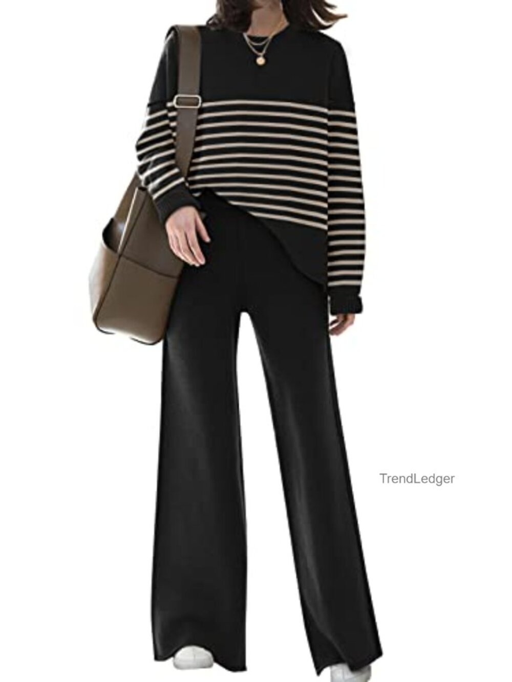 Womens Knitted Lounge Sets 2 Piece Sweater Outfit Relaxed Fit